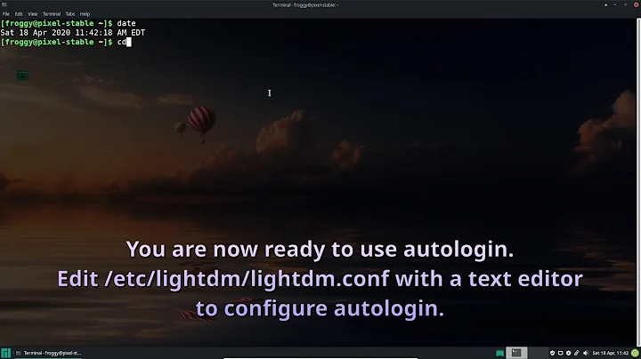 [LightDM] Use autologin