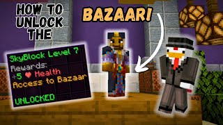 My Best TIPS And TRICKS For Unlocking The BAZAAR As Fast As Possible In Skyblock!