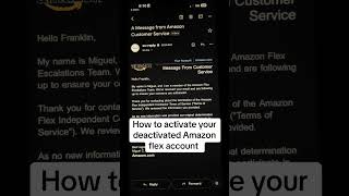 How to activate your deactivated Amazon-flex account #reactivate #amazonflex #gigeconomy #gigapps