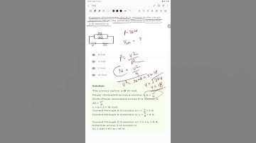 If power dissipated in the 9 Ω resistor in the circuit shown in 36 W, the potential difference acros