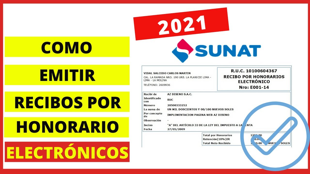COMO EMITIR RECIBOS POR HONORARIOS ELECTRONICOS 2021[ CORRECTAMENTE ...