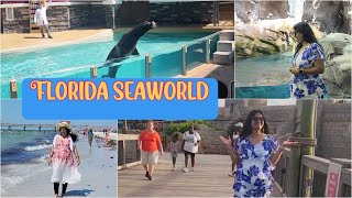 Florida के कुछ आखरी पल।  माँ पापा के साथ ||#usa #florida #seaworld #sealionshow