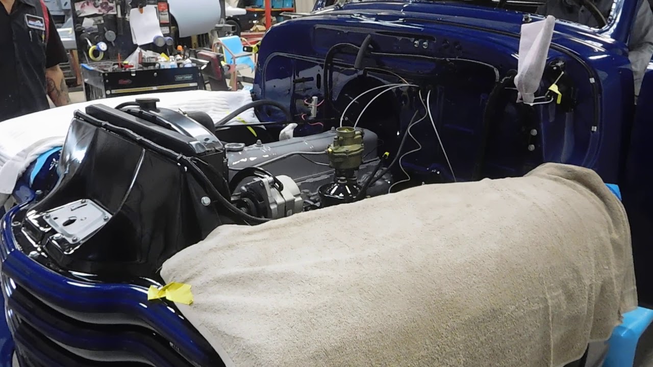 52 Chevy truck restoration , 1st engine start up. - YouTube