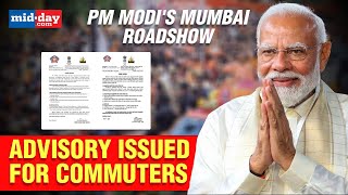 PM Modi's Mumbai Roadshow: Mumbai Traffic Police Issues Advisory For Commuters | Watch