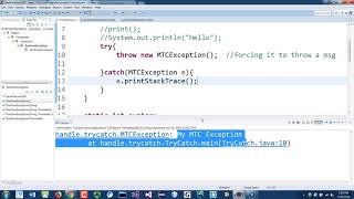How to create custom Exception Handling in Java