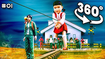 Squid Game 360° SAVE THE BABY OR DIE! Surprise Horror Ending! Jump Rope Season 3 / VR 360 Video