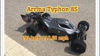 Arrma Typhon 8S SpeedRun 191 kmh / 118.68 mph