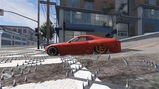 Mobil Kecelakaan Vs Paku Mobil Rusak Terguling Hancur #3 Beamng.Drive Crash