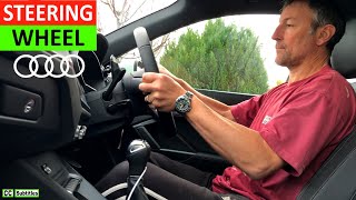 How to adjust steering wheel on Audi Q3