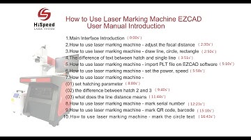 How to Use Laser Marking Machine EZCAD User Manual Introduction,How to Mark,How to hatch.(HISPPED)
