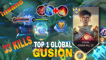 GUSION MAX 100% DAMAGE BUILD 💀 EPIC COMEBACK SOLO CARRYING THE TEAM