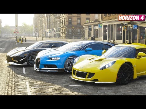 Forza Horizon 4 Online – Bugatti Chiron & Koenigsegg Agera RS & Hennessey Venom GT