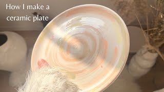 How I make a ceramic plate on the wheel - the whole process