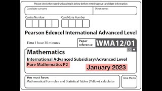 Edexcel IAL Maths - P2 - January 2023