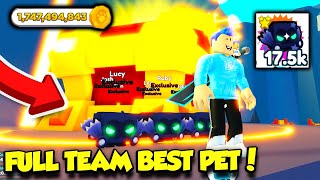 I Got A FULL TEAM Of The BEST ROBUX PET In Pet Simulator X And Made ONE BILLION COINS!! (Roblox)