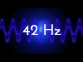 42 Hz clean sine wave BASS TEST TONE