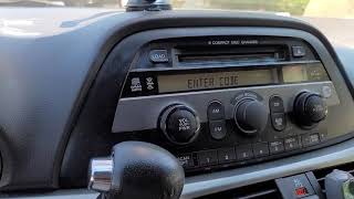 Honda Odyssey | Fix Radio Code Error | No Manual Needed| Don't Call Dealer