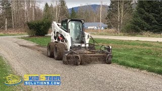 Resurfacing a Gravel Road with a Harley Rake M7 Skid Steer Attachment