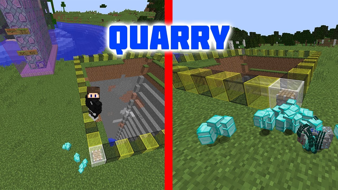 cara bikin quarry di minecraft no mods