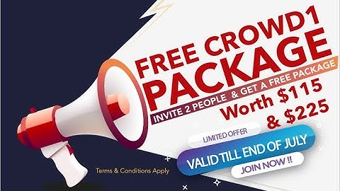 Crowd1 Free Account (2020) : Get a Free White/Black  Package account for free (link in description).