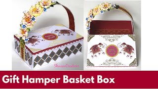 Gift Hamper Basket Box/ Decorative Box using Transfer me Sheets