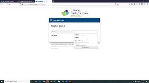 LFSVA PowerSchool Teacher Login Page