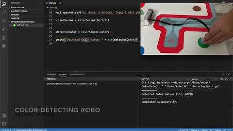 Color Detecting Robo using MicroPython on Lego EV3 Mindstorm