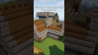 Redesigning Villager House (BlackSmith) | Minecraft Build Hack | #shorts #minecraftshorts #minecraft