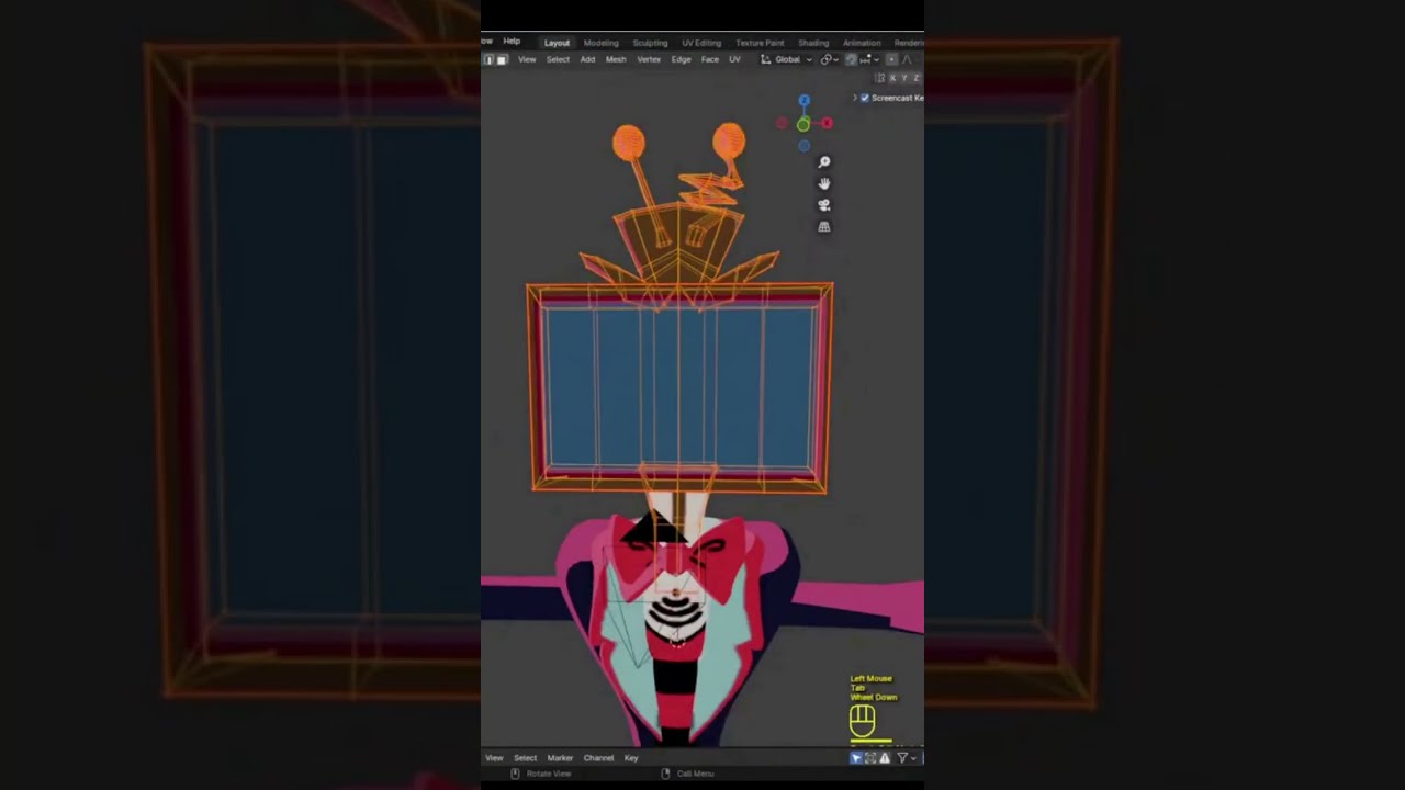 My Vox Model In Blender HazbinhotelVox Hazbinart Hazbinhotel Blender3d Vizziepop