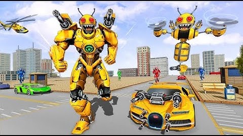 Bee Robot Car Transformation Trailer