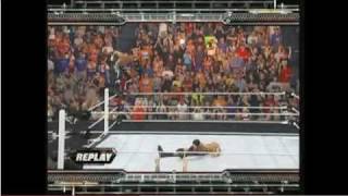 WWE Raw 7/12/10 Randy Orton RKO to Evan Bourne