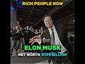 Richest Person Now VS Then |  #elonmusk #edit #money #education