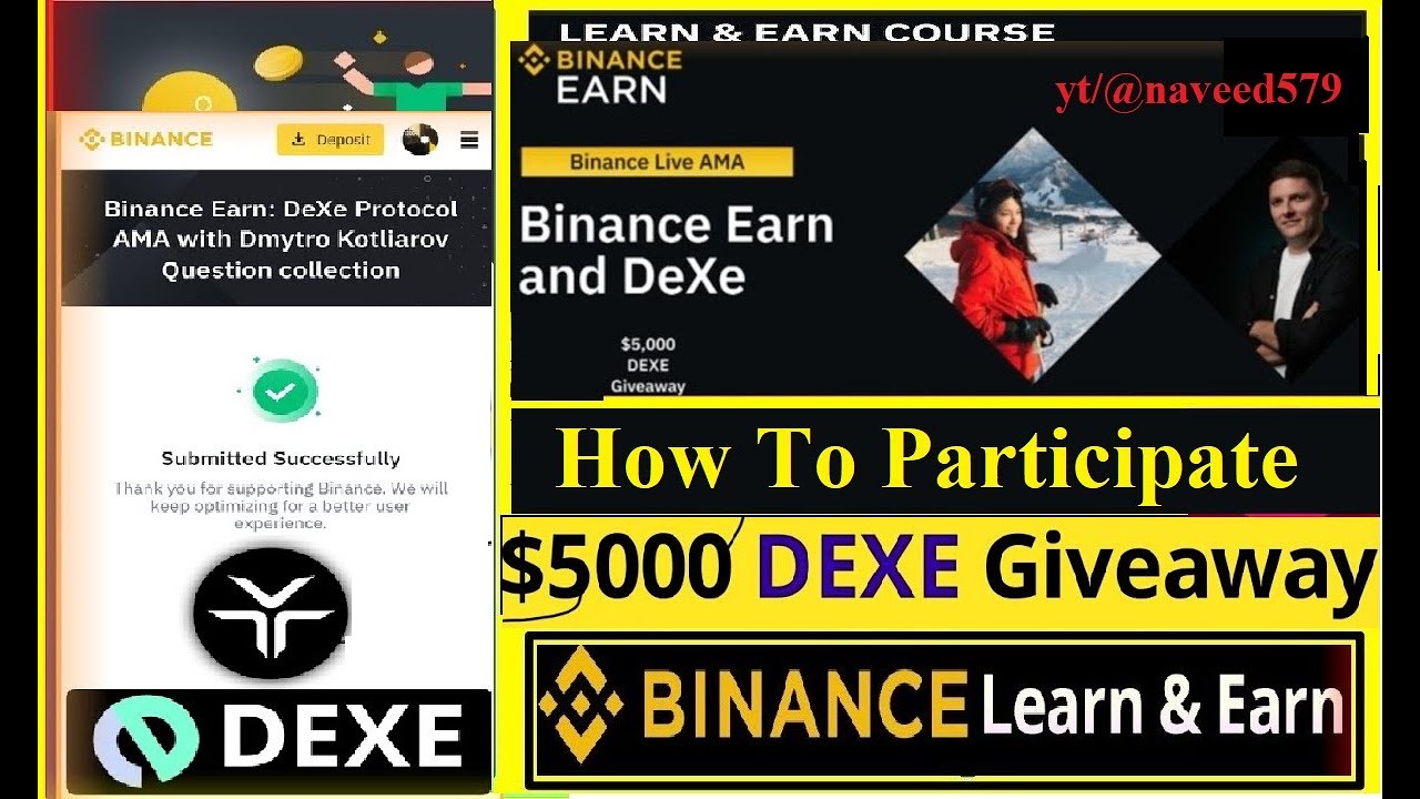 Binance 5000$ DEXE Giveaway || How to participate Binance Earn DEXE ...