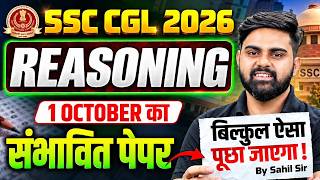 SSC CGL 2026 Reasoning | 1 October Expected Paper Analysis | By Sahil Sir