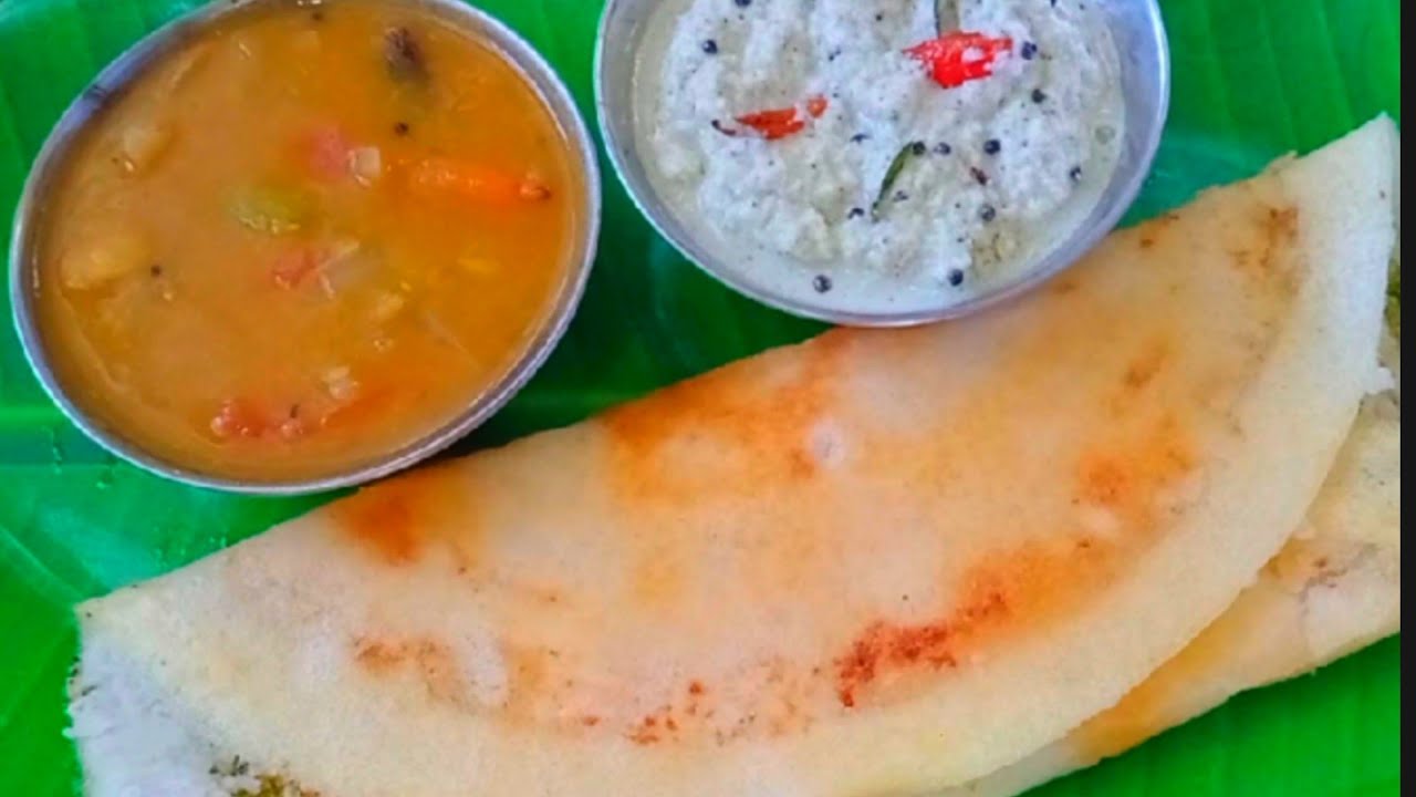 வெங்காய தோசைOnion RoastHotel Style Onion Ghee Roast & Coconut Chutney