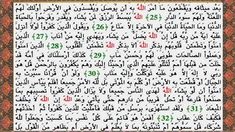 سورة الرعد  كاملة - محمد صديق المنشاوي / صوت والنص