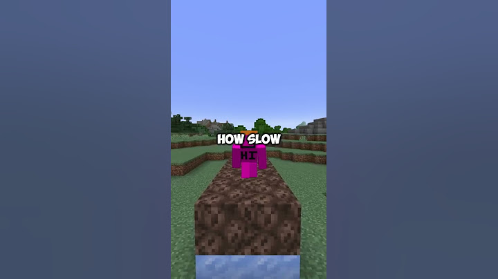 the slowest you can go in minecraft