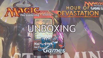 Magic The Gathering: Hour of Devastation Nicol Bolas, The Deceiver Planeswalker Deck Unboxing