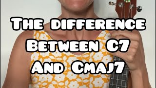 The difference between C7 and Cmaj7 chords