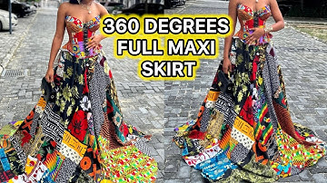 How to Cut and Sew a Full 360 Degrees Maxi Long Circle Skirt.