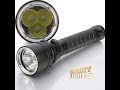 3* CREE XML-L2 T6 LED 100m Waterproof scuba diving dive torch light lamp demo/review