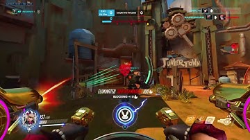 JUNKERTOWN DVA 8 KILLS UNDER 1 MINUTE (Overwatch)