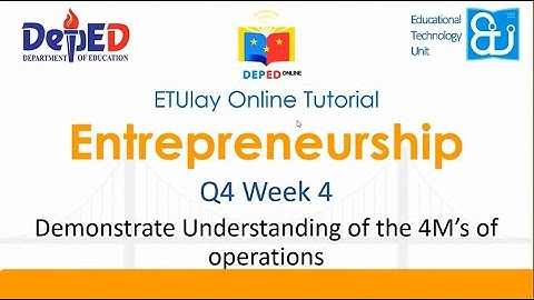 Demonstrate Understanding of the 4M