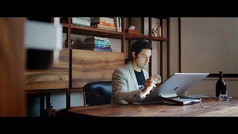 Ben Coorey designing on the Microsoft Surface Studio