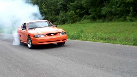 96 mustang gt with open headers