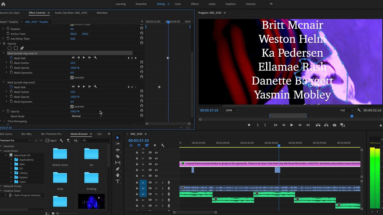 Handel Vaccinere Figur adobe - Masking out Text in Premiere Pro 2019 - Video Production Stack  Exchange