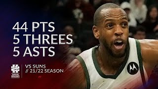 Khris Middleton 44 pts 5 threes 5 asts vs Suns 21\/22 season