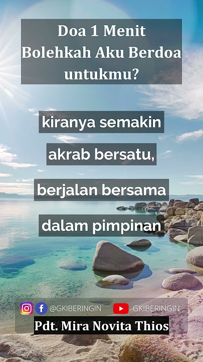 Doa 1 Menit | 8 September 2025