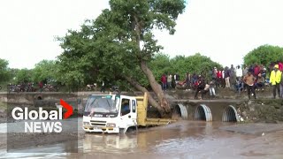 Kenya flooding: At least 5 dead, more than 11 rescued after truck tips over in raging floodwaters by Global News 25,445 views 1 day ago 2 minutes, 10 seconds