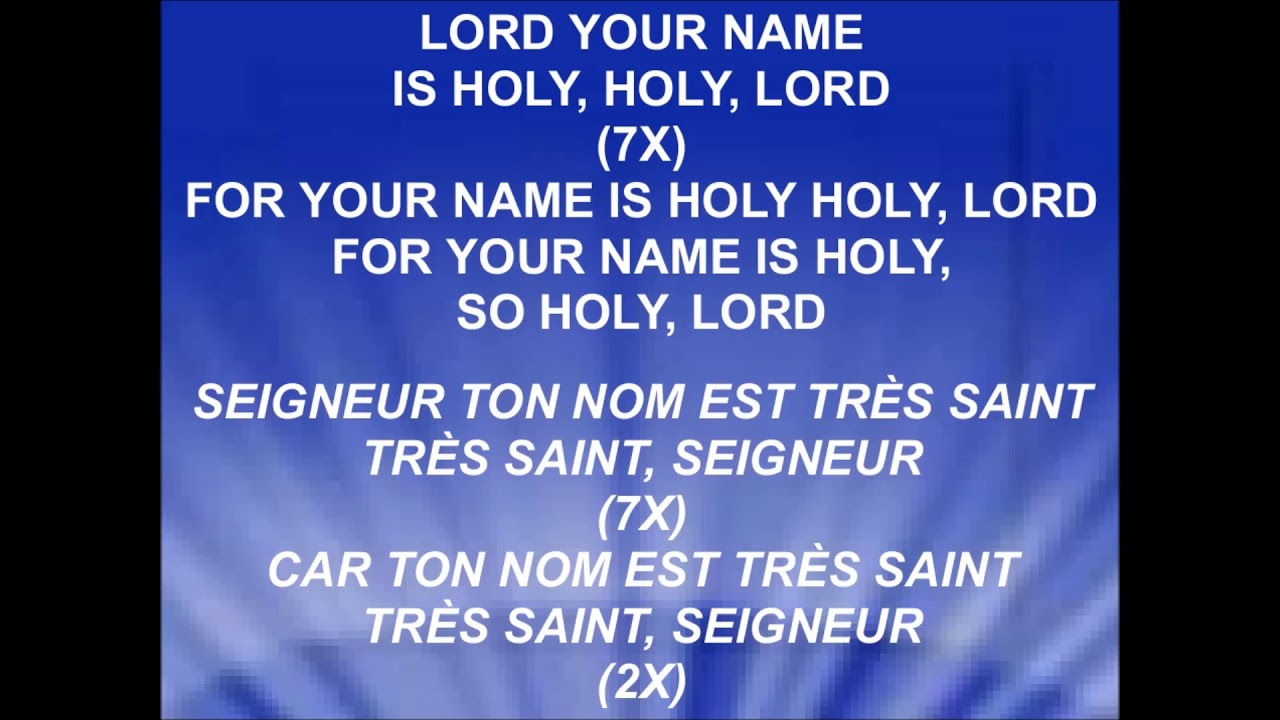 for your name is holy chords pdf